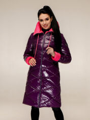Акция на Куртка зимова довга жіноча Favoritti ПВ-1215 44 Фіолетова от Rozetka