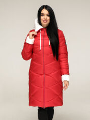 Акция на Куртка зимова довга жіноча Favoritti ПВ-1215 44 Червона з білим от Rozetka