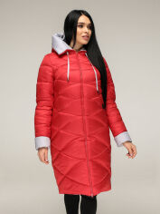 Акция на Куртка зимова довга жіноча Favoritti ПВ-1215 46 Червона от Rozetka