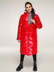Акция на Куртка зимова довга жіноча Favoritti ПВ-1262 46 Червона от Rozetka