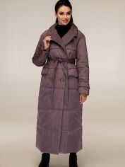 Акция на Куртка зимова довга жіноча Favoritti ПВ-1250 48 Рожева з коричневим от Rozetka