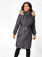 Акция на Куртка зимова довга жіноча Orsay 810067-659000 34 Сіра от Rozetka