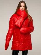 Акция на Куртка зимова жіноча Favoritti ПВ-1291 Лаке Тон 76 44 Червона от Rozetka