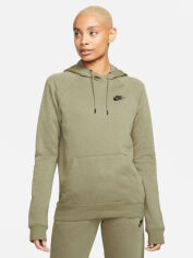 Акция на Худи теплое женское Nike Essential Fleece Hoodie DX2316-351 XS Matte Olive/Black от Rozetka
