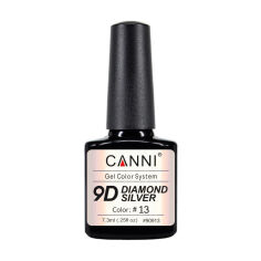 Акція на Гель-лак для нігтів Canni Gel Color System 9D Diamond Silver 13, 7.3 мл від Eva