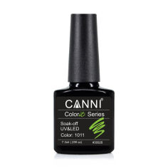 Акція на Гель-лак для нігтів Canni Gel Color System Soak-off UV&LED Gel Polish 1011 Яскравий лайм, 7.3 мл від Eva