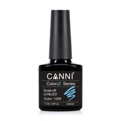 Акція на Гель-лак для нігтів Canni Gel Color System Soak-off UV&LED Gel Polish 1009 Небесно-блакитний, 7.3 мл від Eva