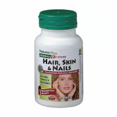 Акция на Дієтична добавка вітаміни в таблетках NaturesPlus Herbal Actives Hair, Skin & Nails, 60 шт от Eva