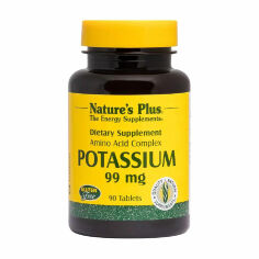 Акція на Дієтична добавка мінерали в таблетках NaturesPlus Potassium Калій 99 мг, 90 шт від Eva