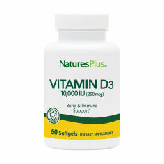 Акція на Дієтична добавка вітаміни в капсулах NaturesPlus Вітамін D3 10000 МО, 60 шт від Eva