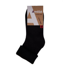 Акція на Шкарпетки жіночі AmiGА махрові, чорні, розмір 23-25 від Eva