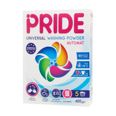 Акція на Пральний порошок Pride Universal Горна свіжість, автомат, 5 циклів прання, 400 г від Eva