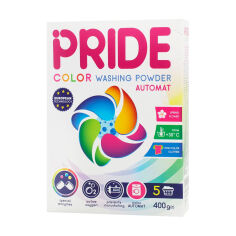 Акция на Пральний порошок Pride Color Весняні квіти, автомат, 5 циклів прання, 400 г от Eva