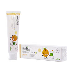 Акція на Дитяча зубна паста Melica Organic Toothpaste For Kids Peach Персик, 100 мл від Eva