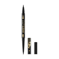 Акція на Двостороння водостійка підводка-олівець для очей Eveline Cosmetics Variete 2In1 Double Effect Eyeliner&Pencil Ultra Black, 1.1 мл від Eva