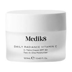 Акция на Антиоксидантний крем для обличчя Medik8 Daily Radiance Vitamin C C-Tetra Cream SPF 30, 12.5 мл (мініатюра) от Eva