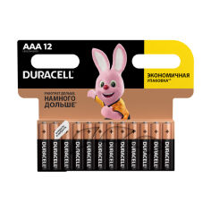 Акція на Алкалінові батарейки Duracell AAA LR03/MN2400, 12 шт від Eva