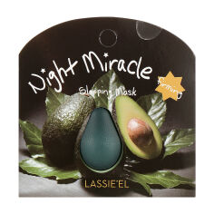 Акція на Нічна капсульна маска для обличчя Lassie'el Night Miracle Avocado Sleeping Mask Авокадо, 2*4 г від Eva