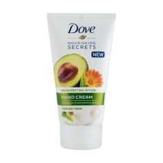 Акція на Крем для рук Dove Nourishing Secrets з авокадо та екстрактом календули, 75 мл від Eva