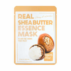 Акция на Тканинна маска для обличчя FarmStay Real Shea Butter Essence Mask з олією ши, 23 мл от Eva