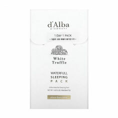 Акція на Зволожувальна нічна маска для обличчя D'Alba Waterfull Sleeping Pack з екстрактом білого трюфеля, 12*4 мл від Eva
