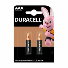 Акция на Батарейки Duracell алкалiновi Basic AAA 1.5V LR03, 2 шт от Eva