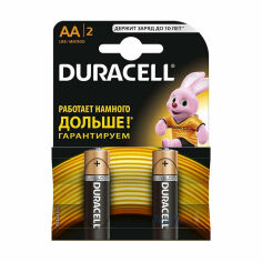 Акція на Батарейки Duracell Basic AA 1.5V LR6, 2 шт від Eva
