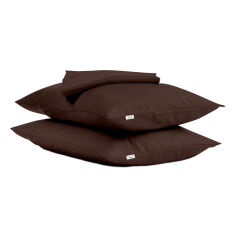 Акція на Простирадло Cosas Set Brown 220х240 + Наволочка 50х70 2 шт. від Rozetka