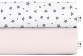 Акція на Набір простирадл на резинці Cosas Set Rose Star Grey 160х200 + 20 2 шт від Rozetka