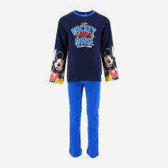Акция на Піжама (футболка з довгими рукавами + штани) для хлопчика Disney Mickey VH2006 92-98 см Наві от Rozetka