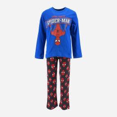 Акція на Піжама (футболка з довгими рукавами+штани) для хлопчика Disney Spiderman VH2017 98 см Синя від Rozetka