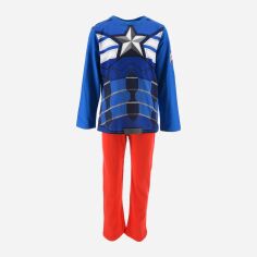 Акция на Піжама дитяча (футболка з довгими рукавами + штани) для хлопчика Disney Avengers C VH2123 104-110 см Синя от Rozetka