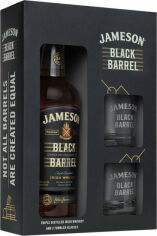 Акція на Набор:виски Jameson Black Barrel 0.7л 40%, gift box with 2 glasses від Stylus