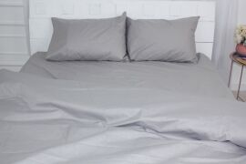 Акція на Простирадло на резинці MirSon двоспальне 180x190+25 см 16-5703 Light Gray Ranforce Elite від Rozetka