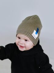 Акция на Дитяча демісезонна шапка-біні для хлопчика Dembohouse Атанас 22.02.034 46 Жовта от Rozetka