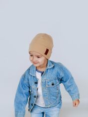 Акция на Дитяча демісезонна шапка-біні для хлопчика Dembohouse Констанс 22.02.031 52 Бежева от Rozetka