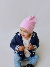 Акция на Дитяча демісезонна шапка-біні для дівчинки Dembohouse Естелла 22.02.004 50 Рожева от Rozetka