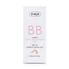 Акция на ВВ-крем для обличчя Ziaja BB cream normal, dry & sensitive skin SPF 15, 50 мл от Eva
