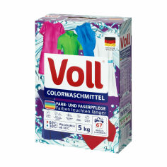 Акція на Пральний порошок Voll для кольорових речей, 67 циклів прання, 5 кг від Eva