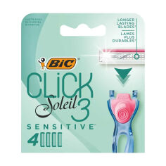 Акція на Змінні касети для гоління Bic Click 3 Soleil Sensitive жіночі, 4 шт від Eva
