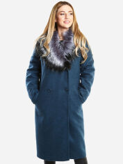 Акція на Пальто зимове довге жіноче Volange DS-110925 42 Темно-синє від Rozetka