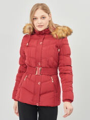 Акция на Куртка зимова коротка жіноча Dynamo CHA-М5850 XS (40) Червона от Rozetka