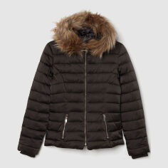 Акція на Куртка зимова коротка жіноча H&M 1008-6426758 36 Чорна від Rozetka