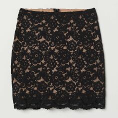Акція на Спідниця міні літня жіноча H&M XAZ175447HYYW 32 Чорна з бежевим від Rozetka
