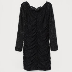 Акція на Сукня вечірня коротка осіння жіноча H&M 8134300abr 34 Чорна від Rozetka