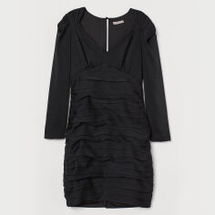 Акція на Сукня вечірня коротка осіння жіноча H&M 8065180abr 34 Чорна від Rozetka