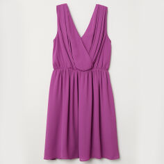 Акція на Сукня коротка літня жіноча H&M 6450647abr S Фіолетова від Rozetka