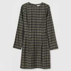 Акція на Сукня коротка осіння жіноча H&M 9154872abr 36 Чорна із зеленим від Rozetka