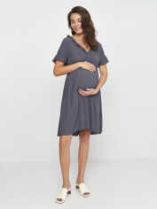 Акция на Сукня для вагітних міні осіння жіноча H&M 5507203abr XS Сіра з блакитним от Rozetka