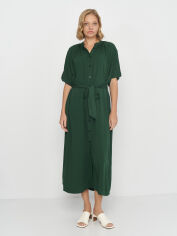 Акція на Сукня-сорочка міді осіння жіноча H&M 6520683abr S Зелена від Rozetka